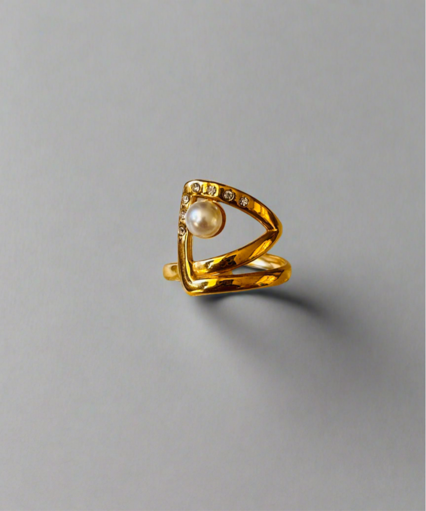 NOYA_ Anello con pietre bianca