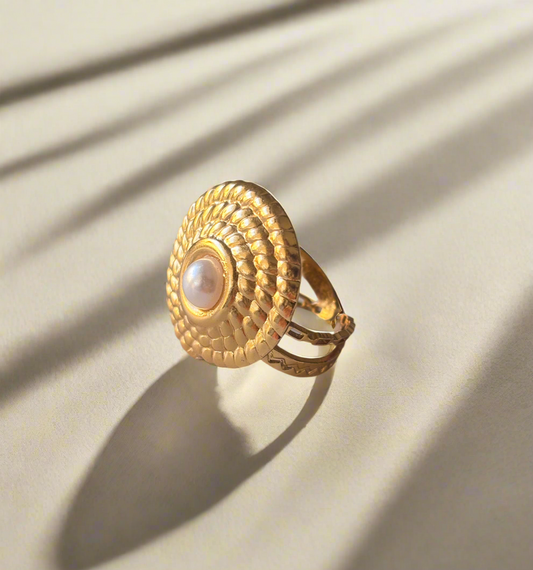 NOYA_ Anello con pietra bianca