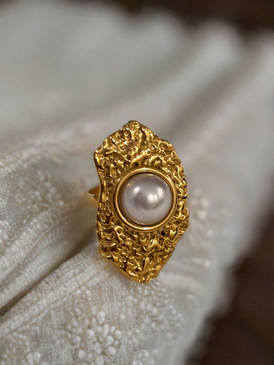 NOYA _ Anello con pietra bianca