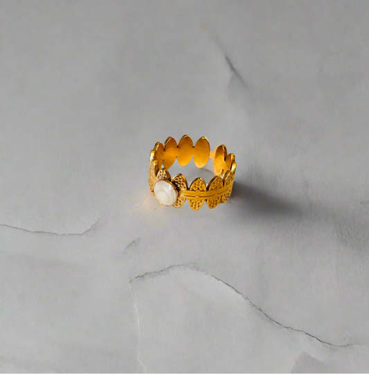 NOYA_ Anello con pietre Bianche