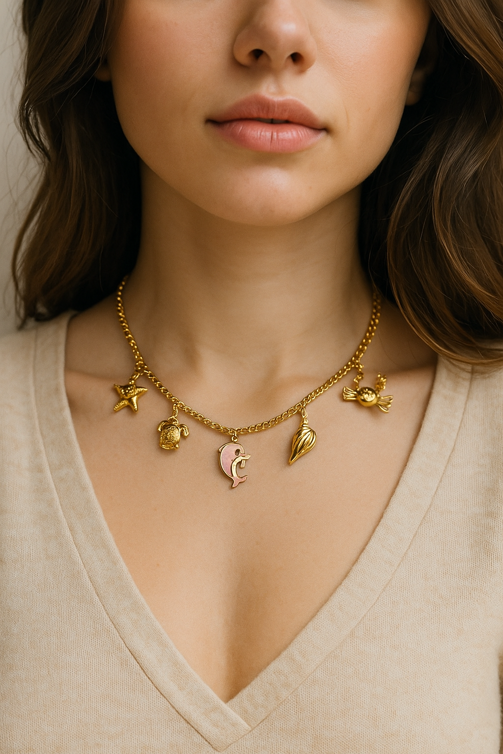 NOYA _ Collana con ciondoli marini