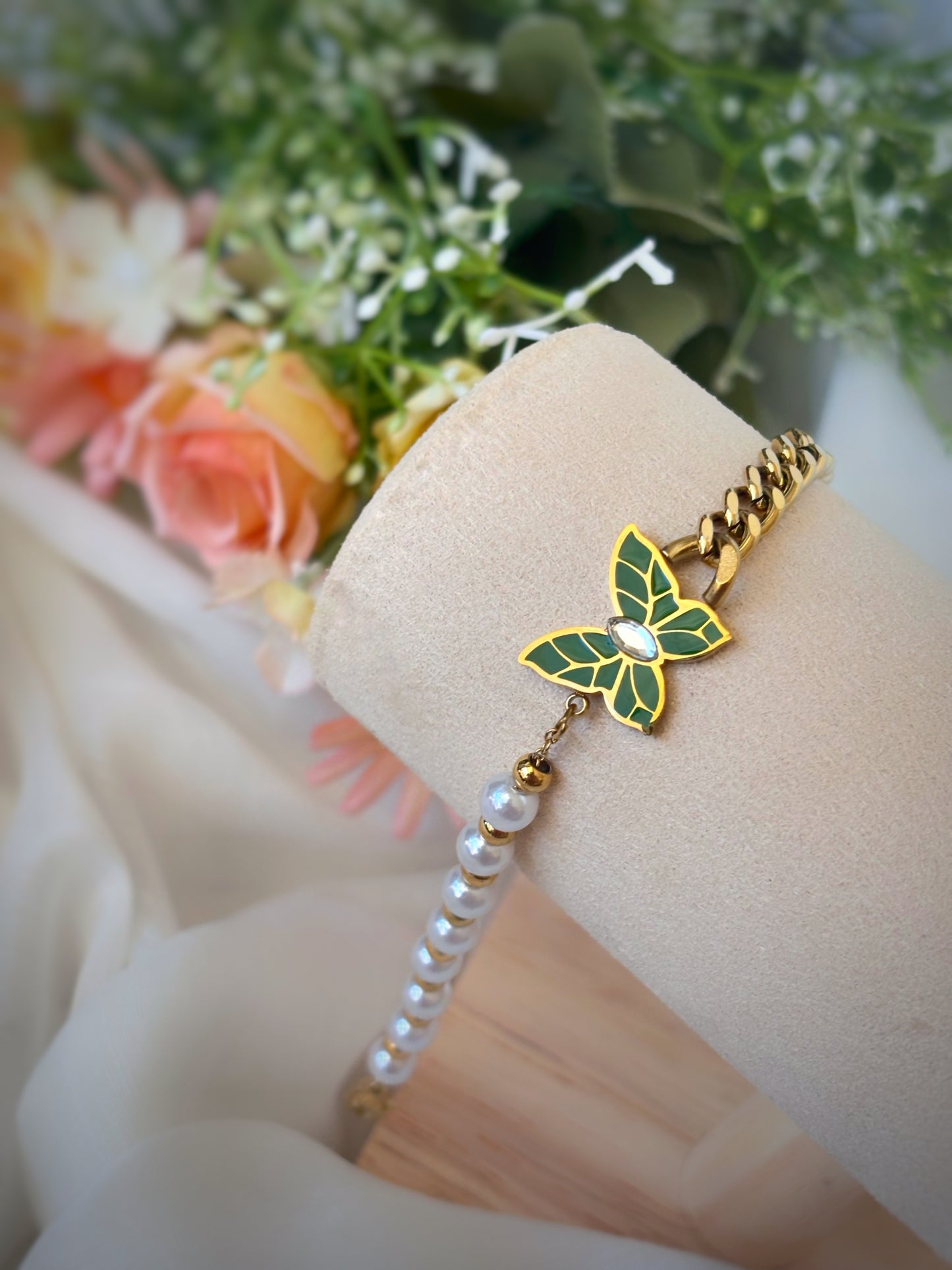 NOYA - Bracciale Farfalla Verde