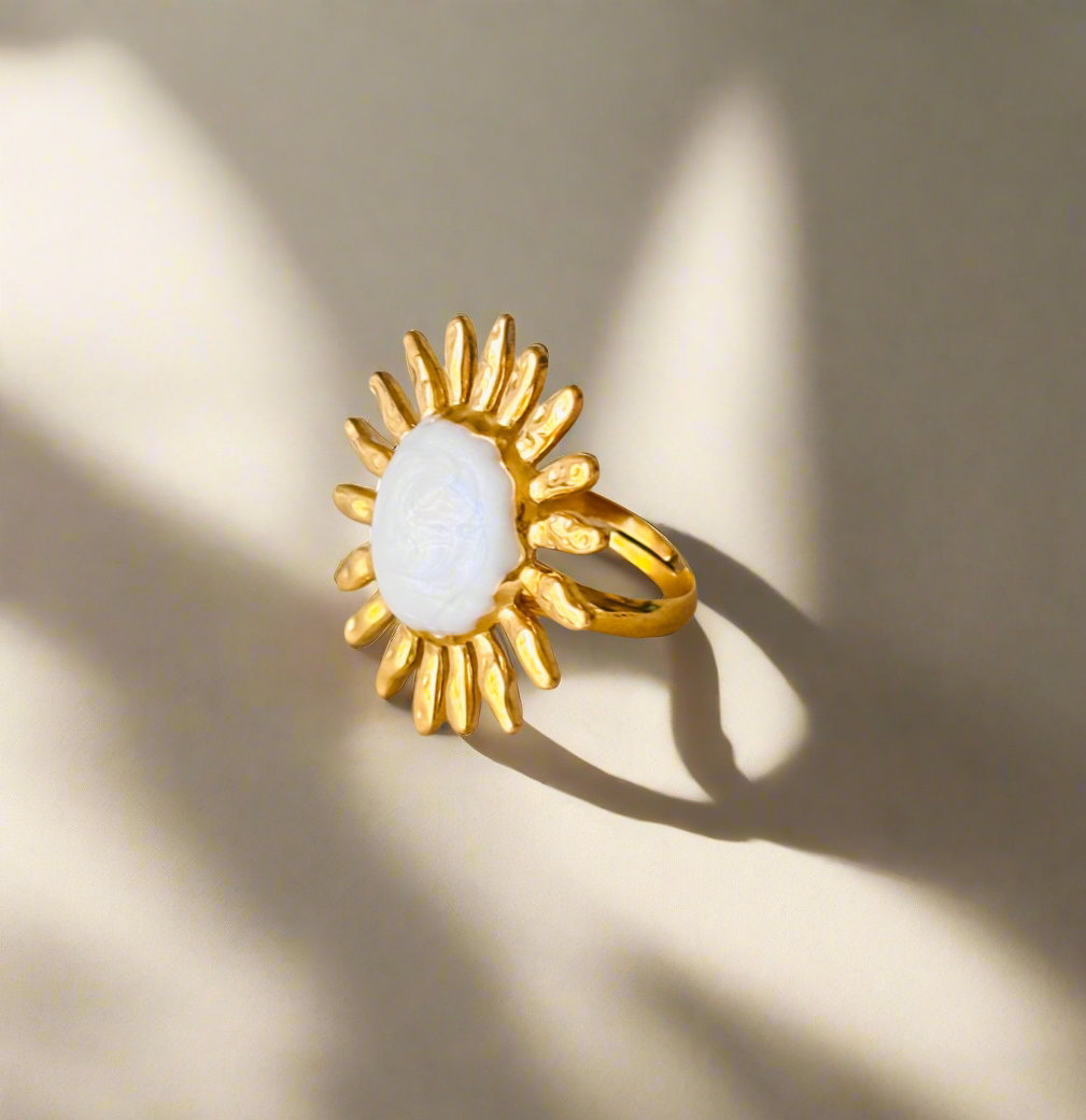 NOYA _ Anello con pietra colorata