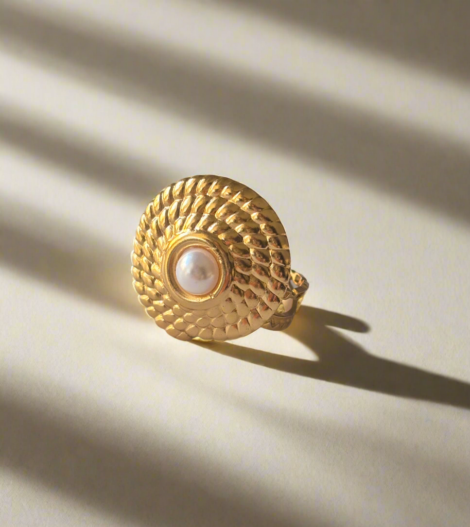 NOYA_ Anello con pietra bianca