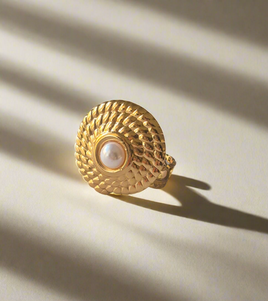 NOYA_ Anello con pietra bianca