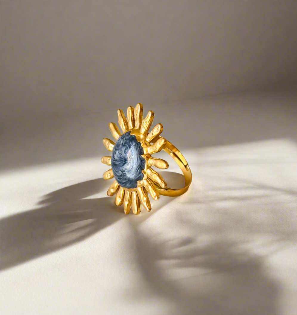 NOYA _ Anello con pietra colorata