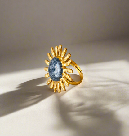 NOYA _ Anello con pietra colorata