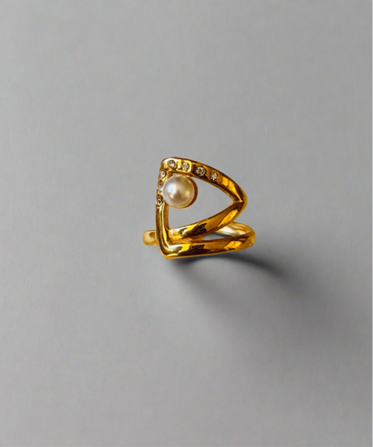 NOYA_ Anello con pietre bianca