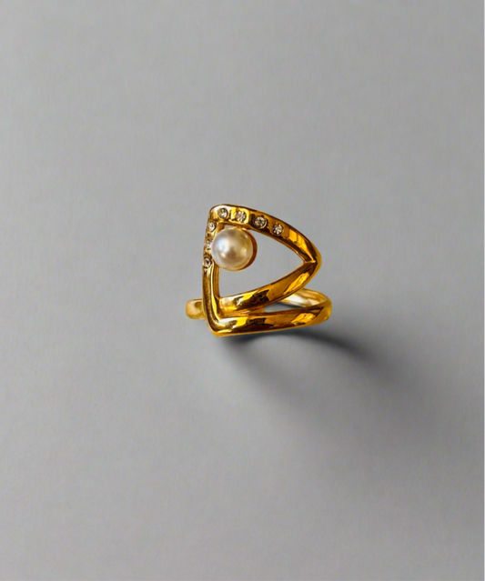 NOYA_ Anello con pietre bianca