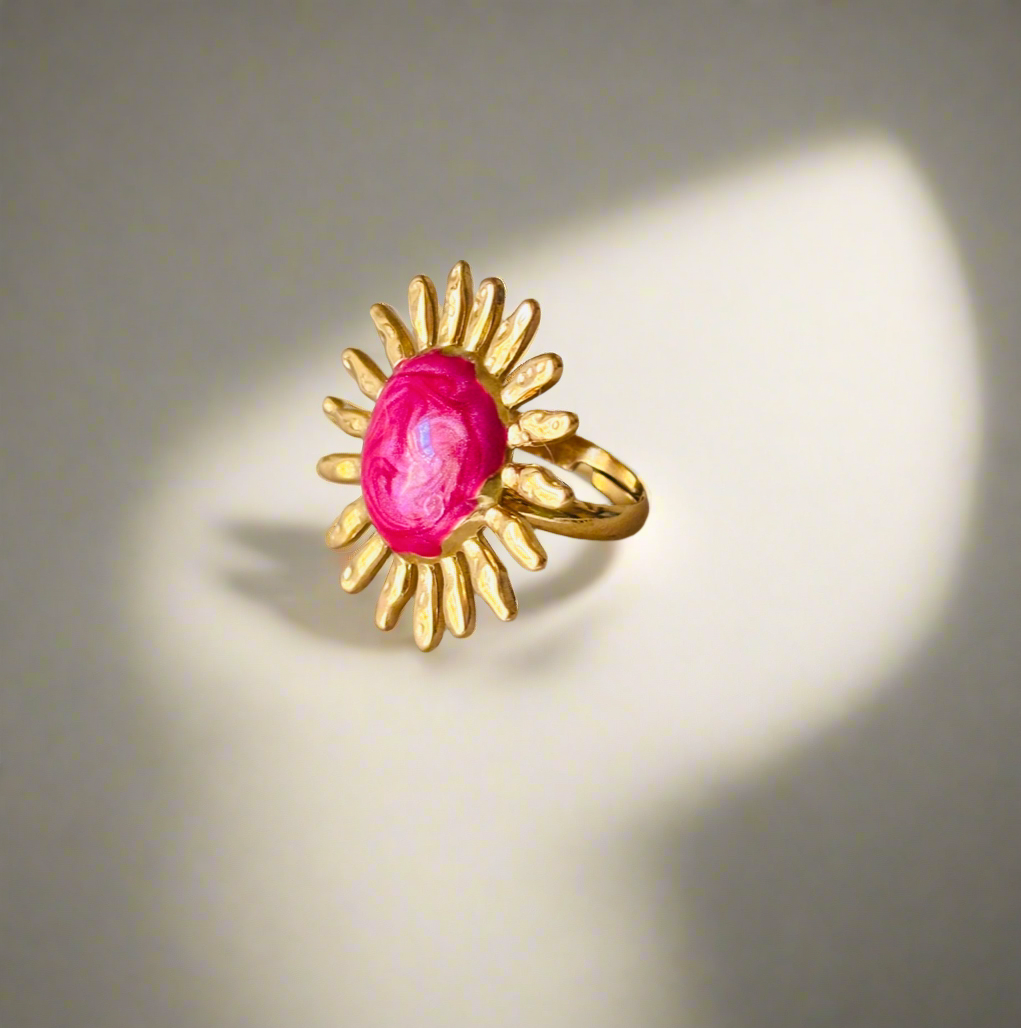 NOYA _ Anello con pietra colorata