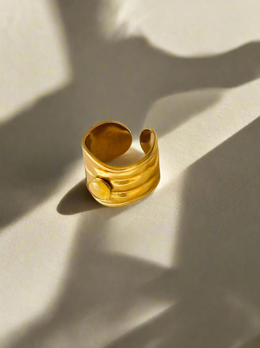 NOYA _ Anello con pietra colorata