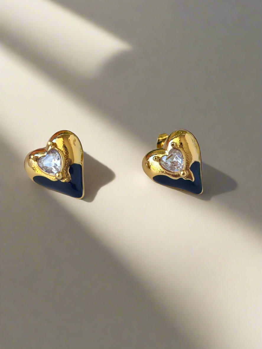 NOYA - Orecchini Cuore Con Perla Bianca