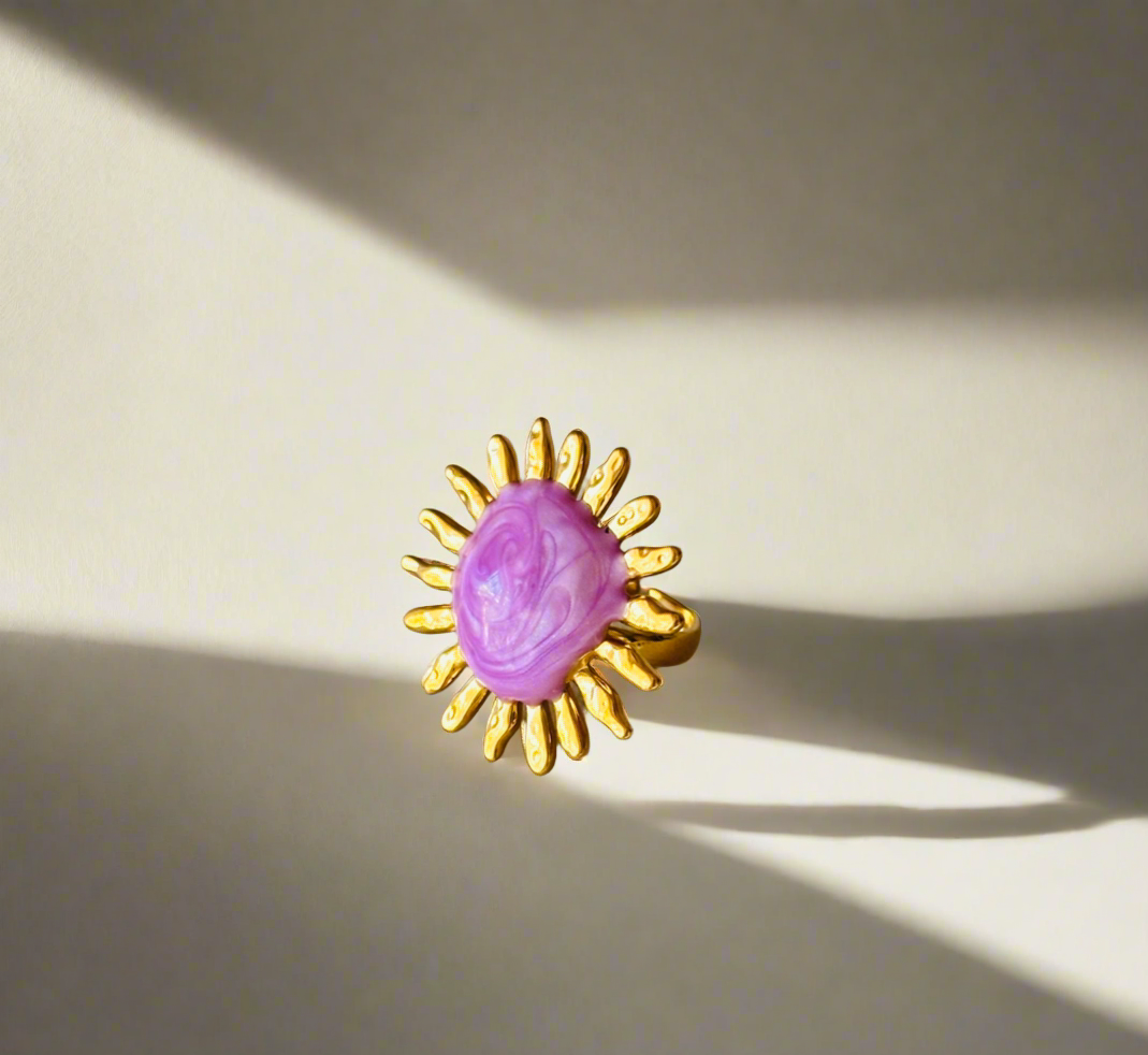 NOYA _ Anello con pietra colorata