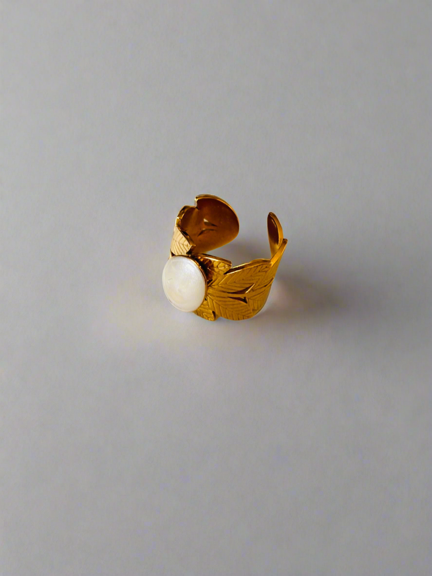 NOYA_ Trendy Anello con pietre Bianche