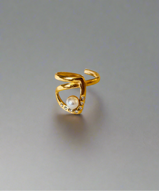 NOYA_ Anello con pietre bianca