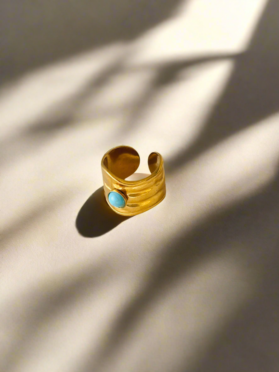 NOYA _ Anello con pietra colorata