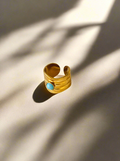 NOYA _ Anello con pietra colorata