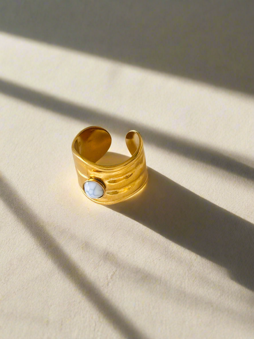 NOYA _ Anello con pietra colorata