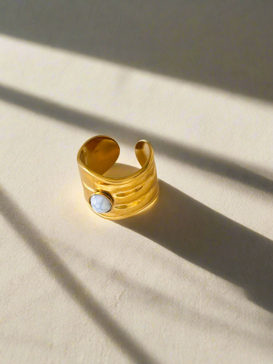 NOYA _ Anello con pietra colorata