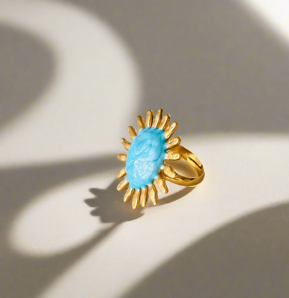 NOYA _ Anello con pietra colorata