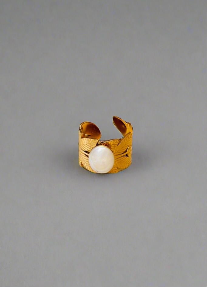 NOYA_ Trendy Anello con pietre Bianche