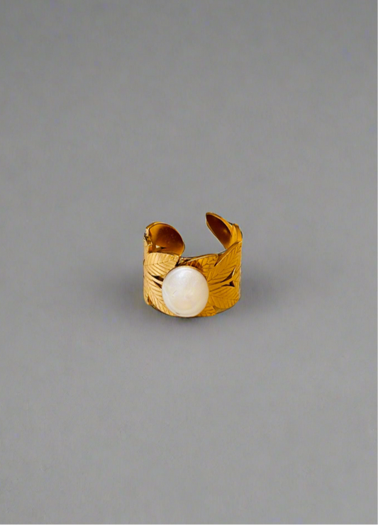 NOYA_ Trendy Anello con pietre Bianche