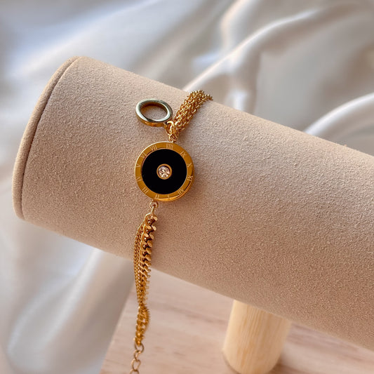 NOYA - Bracciale Con Stile Nero e Brillante