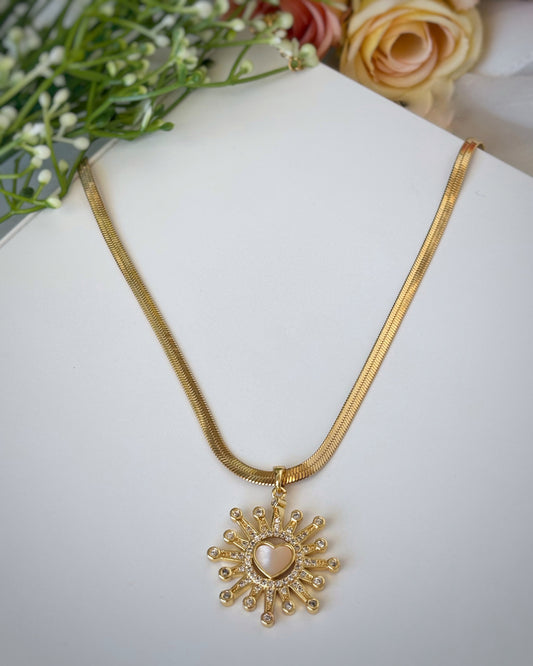 NOYA - Collana Sole Con Cuore