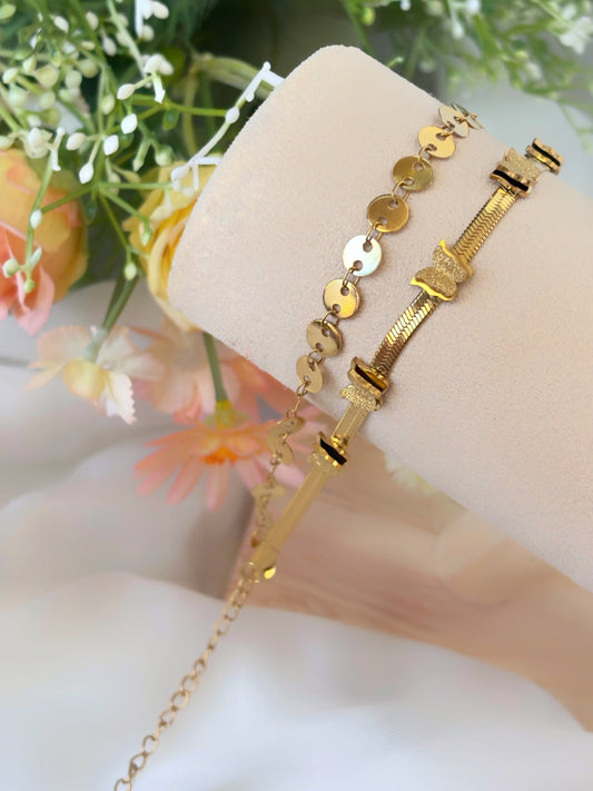NOYA - Bracciale Farfalle Oro